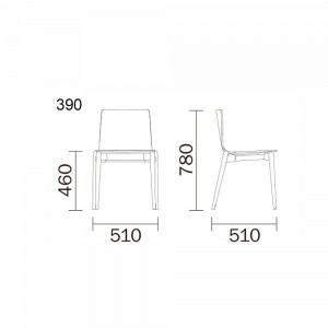 Silla Malmo 390 de Pedrali. Sillas de diseño. Sillas de madera modernas.