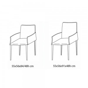 Sillón Linda de Bontempi. Sillones de diseño italiano. Sillones para comedor.