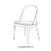 Silla Margot Madera de Bontempi. Sillas tapizadas en ecopiel de diseño.