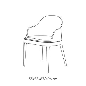 Sillón Margot Madera de Bontempi. Sillones tapizados en ecopiel o piel de diseño.