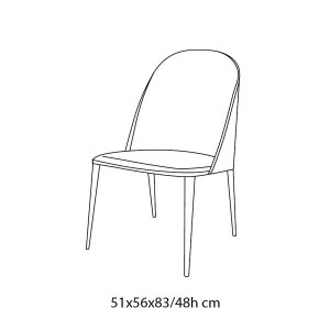 Silla Margot Acero de Bontempi. Sillas para comedor de diseño italiano.
