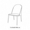 Silla Margot Acero de Bontempi. Sillas para comedor de diseño italiano.