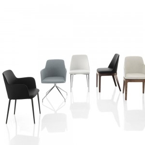 Silla Margot Acero de Bontempi. Sillas para comedor de diseño italiano.