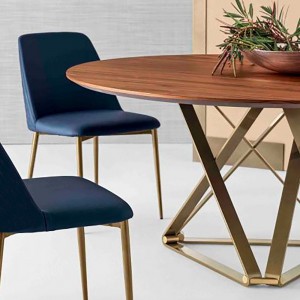 Silla Margot Acero de Bontempi. Sillas para comedor de diseño italiano.