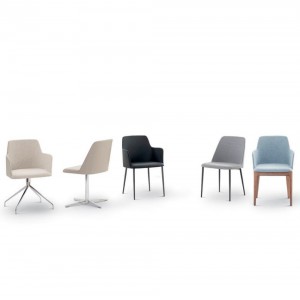 Silla Margot Acero de Bontempi. Sillas para comedor de diseño italiano.