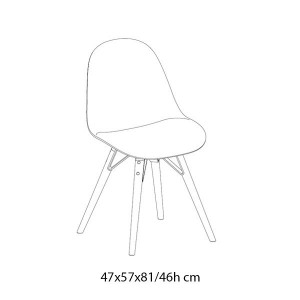 Silla Mood Madera de Bontempi. Sillas para comedor de diseño italiano.