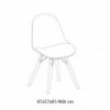 Silla Mood Madera de Bontempi. Sillas para comedor de diseño italiano.