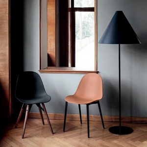 Silla Mood Acero de Bontempi. Sillas de salón o comedor de diseño italiano.