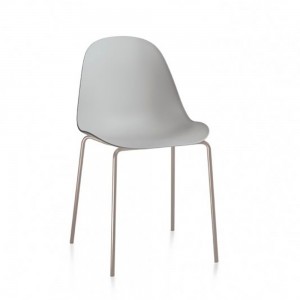 Silla Mood Acero de Bontempi. Sillas de salón o comedor de diseño italiano.