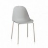 Silla Mood Acero de Bontempi. Sillas de salón o comedor de diseño italiano.