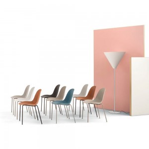 Silla Mood Acero de Bontempi. Sillas de salón o comedor de diseño italiano.