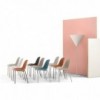 Silla Mood Acero de Bontempi. Sillas de salón o comedor de diseño italiano.