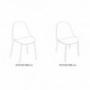 Silla Mood Acero de Bontempi. Sillas de salón o comedor de diseño italiano.