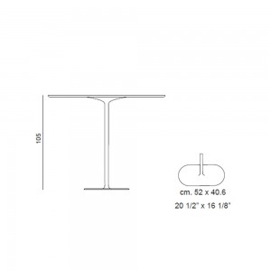 Mesa Dizzie alta Arper. Mesa alta bar de diseño ideal para contract.