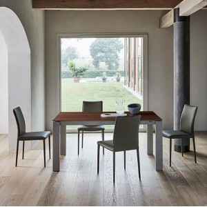 Silla Nata Flex Acero de Bontempi. Sillas de comedor de diseño contemporáneo.