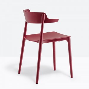 Sillón Nemea 2825 de Pedrali. Sillas de diseño. Sillas de madera moderna.