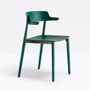 Sillón Nemea 2825 de Pedrali. Sillas de diseño. Sillas de madera moderna.