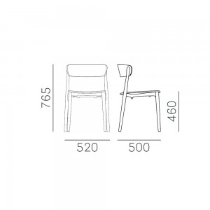 Sillon Nemea 2826 de Pedrali. Sillas de diseño. Sillas de madera moderna.