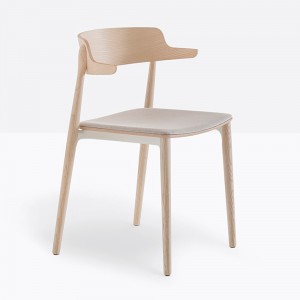 Sillon Nemea 2826 de Pedrali. Sillas de diseño. Sillas de madera moderna.