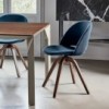 Silla Polo Madera Tapizada de Bontempi. Sillas para comedor de diseño italiano.
