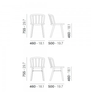 Silla Nym 2831 de Pedrali. Sillas de diseño. Sillas de madera modernas.
