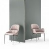 Silla Queen Acero de Bontempi. Sillas tapizadas en ecopiel de diseño italiano.