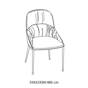 Silla Queen Acero de Bontempi. Sillas tapizadas en ecopiel de diseño italiano.