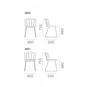Silla Nym 2850/2851 de Pedrali. Sillas de diseño. Sillas de hogar y contract.