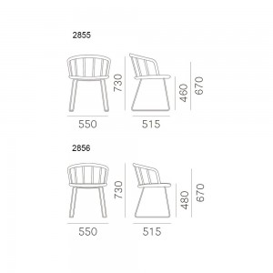 Sillón Nym 2855/2856 de Pedrali. Sillas de diseño. Sillas de hogar y contract.