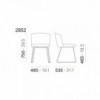 Silla Nym 2852/2882 de Pedrali. Sillas de diseño. Sillas tapizadas contract.