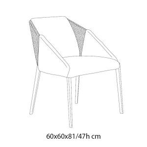 Silla Sveva de Bontempi. Sillas para comedor. Sillas tapizada de diseño.