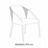 Silla Sveva de Bontempi. Sillas para comedor. Sillas tapizada de diseño.