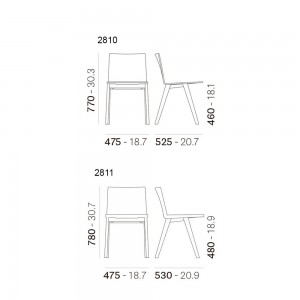 Silla Osaka 2810 de Pedrali. Sillas de diseño. Sillas de madera modernas.
