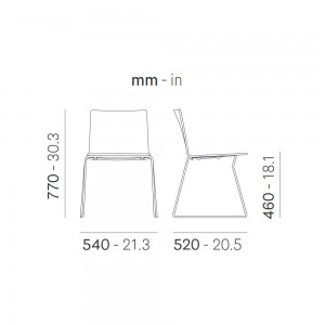Silla Osaka 5714 de Pedrali. Sillas modernas contract. Sillas de diseño.