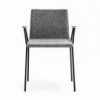 Sillón Osaka Metal 5722/5725 de Pedrali. Sillas de diseño. Sillas tapizadas contract.