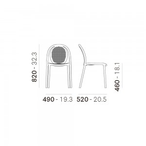 Silla Remind 3750 de Pedrali. Sillas de diseño. Sillas moderna de exterior.