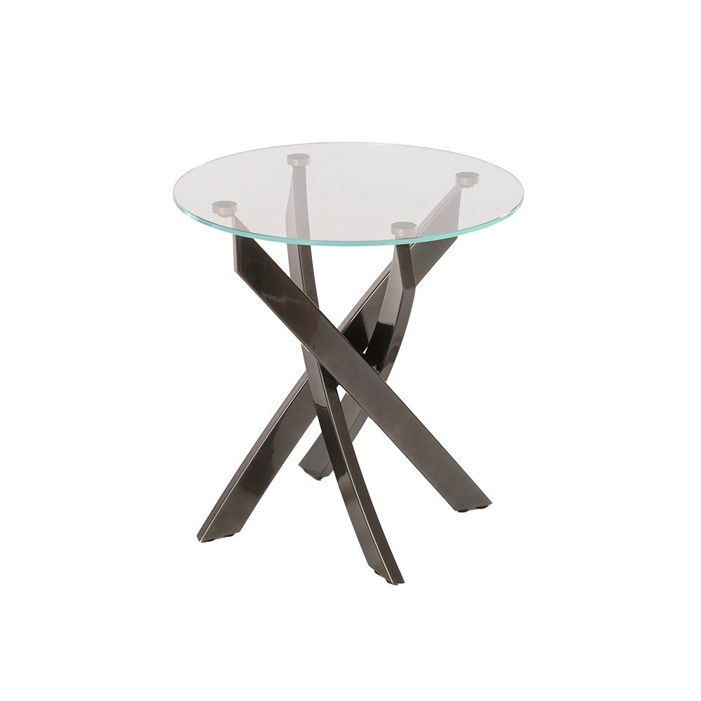 Mesa Auxiliar Artístico Redonda de Bontempi. Muebles modernos italianos.