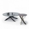 Mesa Auxiliar Artístico Redonda de Bontempi. Muebles modernos italianos.
