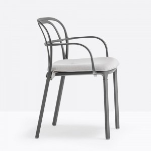Sillón Intrigo 3715 de Pedrali. Sillones de diseño. Sillones de aluminio de jardín.