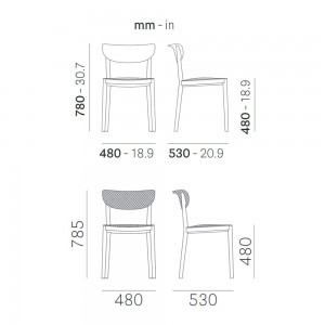 Silla Tivoli 2802/2801 de Pedrali. Sillas de diseño. Sillas tapizadas modernas.