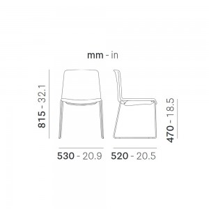 Silla Tweet 897/2 de Pedrali. Sillas tapizadas modernas. Sillas de diseño.