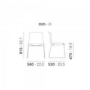 Silla Tweet 894/2 de Pedrali. Sillas tapizadas modernas. Sillas de diseño.