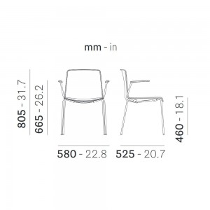 Sillón Tweet 895 de Pedrali. Sillas de diseño. Sillas de polipropileno.