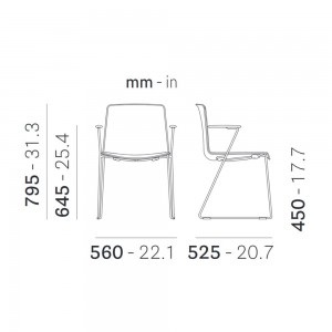 Sillón Tweet 898 de Pedrali. Sillas de diseño. Sillas de polipropileno.