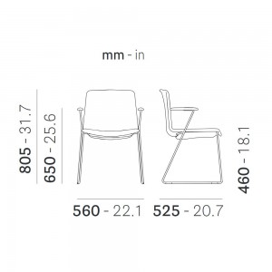 Sillón Tweet 898/2 de Pedrali. Sillas de diseño. Sillas tapizadas modernas.