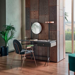 Escritorio Vanity Espejo Mármol de Bontempi. Escritorios modernos de diseño italiano.
