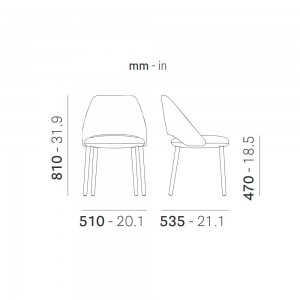 Silla Vic 657/656 de Pedrali. Sillas modernas. Sillas de diseño contract.