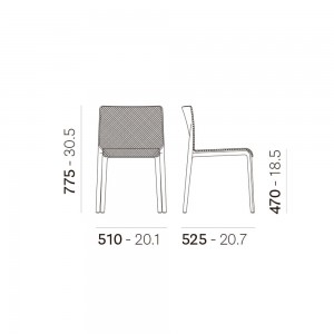 Silla Volt 671 de Pedrali. Sillas de diseño. Sillas modernas de polipropileno.