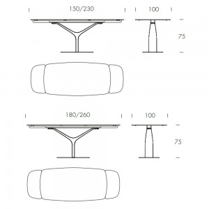 Mesa Ariston Extensible de Tonin casa. Muebles modernos de hogar.