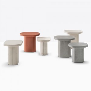 Mesa auxiliar Caementum de Pedrali. Mesas de diseño. Mesas auxiliares modernas.